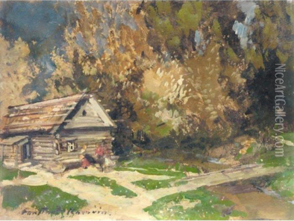 Dacha In The Country Oil Painting - Konstantin Alexeievitch Korovin