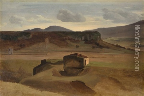 Landschaft Bei Sykion Westlich Von Korinth Mit Stallhaus Oil Painting - Wilhelm Klose