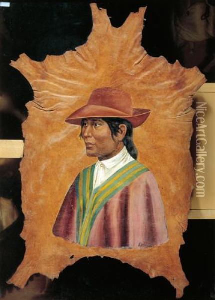 Retrato De Mejicano Oil Painting - Jose Jara
