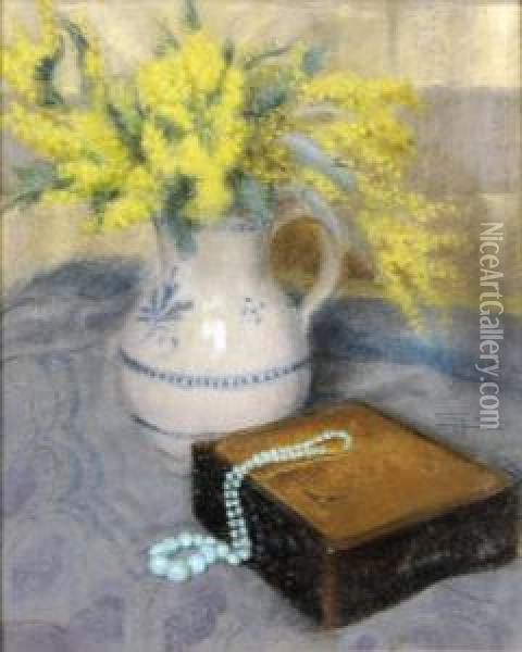 Nature Morte. Oil Painting - Firmin Baes