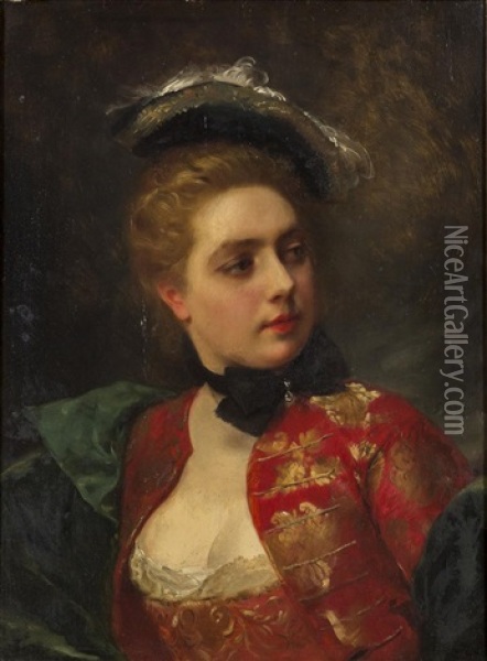 Odette Oil Painting - Gustave Jean Jacquet