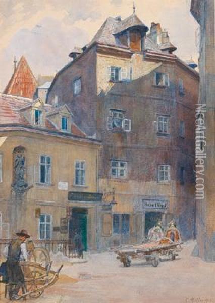 Griechengasse Oil Painting - Carl Muller