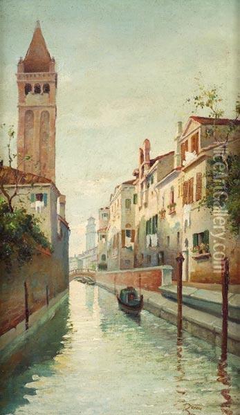 Canale A Venezia Oil Painting - Fausto Zonaro