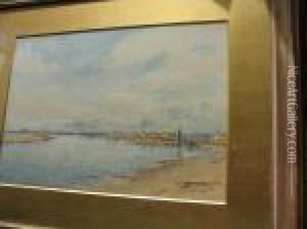 The Seatoun, Lossiemouth Oil Painting - David West