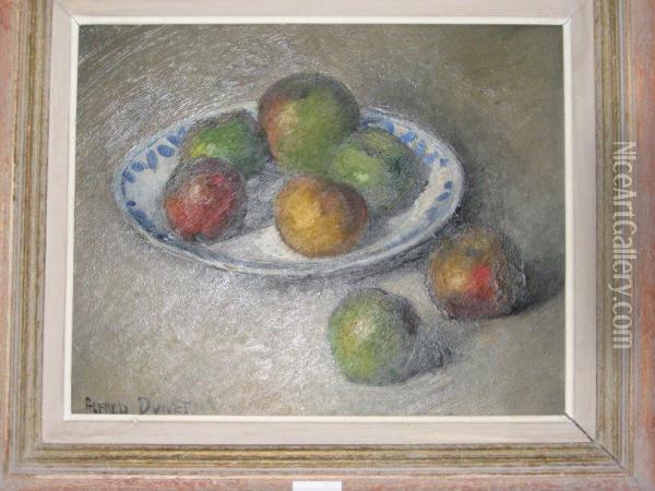 Nature Morte Aux Pommes Oil Painting - Alfred Dunet