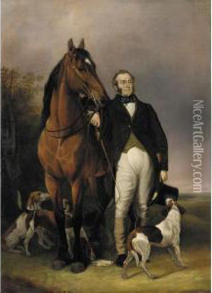 The Sporting Gentleman Oil Painting - Sir Francis Grant