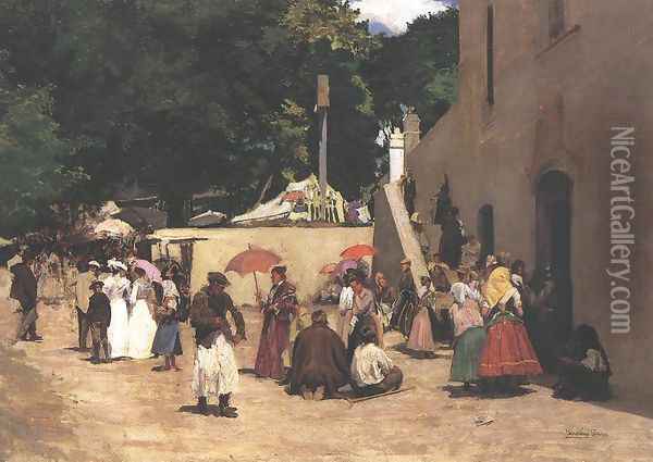 Holiday 1899 Oil Painting - Tivadar Zemplenyi