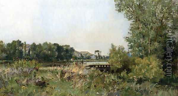 Near Amiens Oil Painting - Pierre-Emmanuel Damoye
