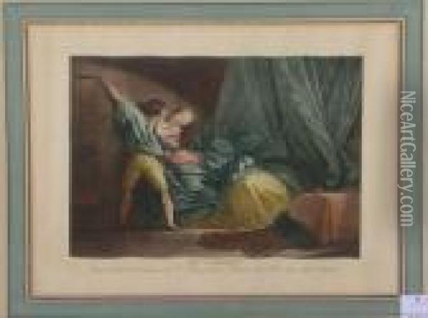 Le Verrou Oil Painting - Jean-Honore Fragonard