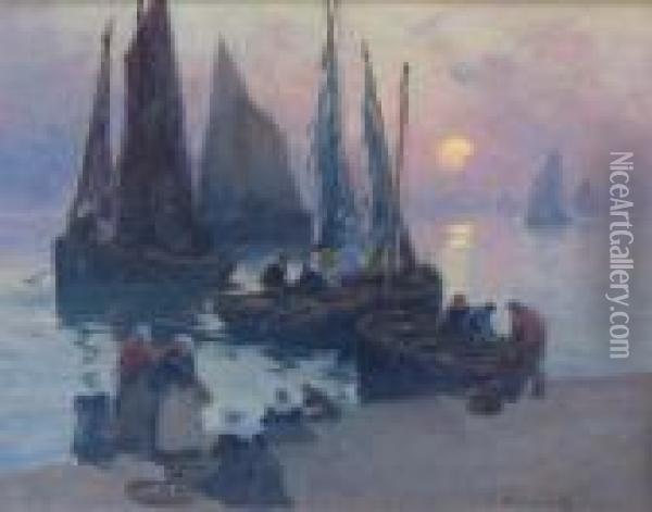Port Breton Oil Painting - Fernand Marie Eugene Legout-Gerard