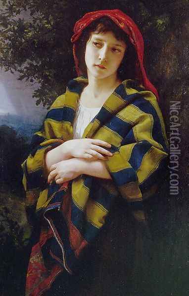 Pendant l'Orage Oil Painting - William-Adolphe Bouguereau