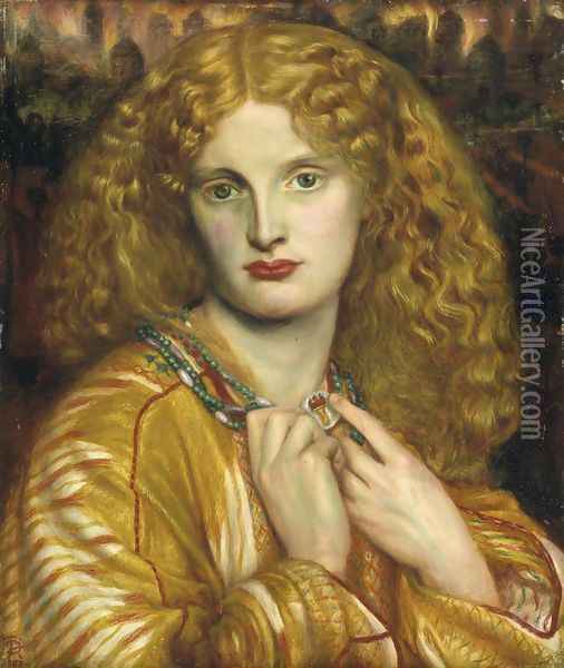 Helen Of Troy Oil Painting - Dante Gabriel Rossetti