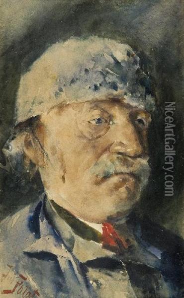 Portrait Of A Man Oil Painting - Julian Falat
