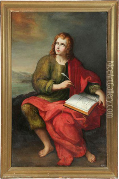 Portrait Of A Saint Oil Painting - Juan De Valdes Leal