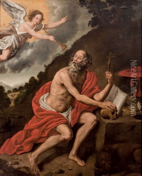 San Jeronimo Penitente Oil Painting - Antonio del Castillo