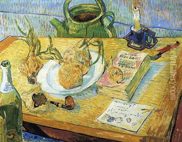 Still Life with Onions Oil Painting - Vincent Van Gogh