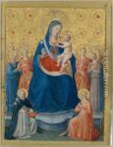 Madonna Mit Dem Kind Und Engeln Oil Painting - Fra Angelico (Guido di Pietro)