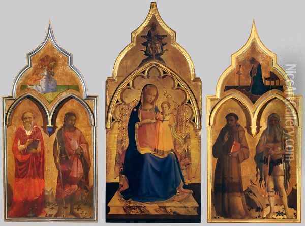 Compagnia di San Francesco Altarpiece Oil Painting - Angelico Fra