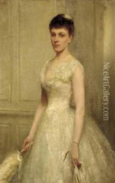 Portrait Of Rosalina Speid Oil Painting - Robert Dudley Oliver