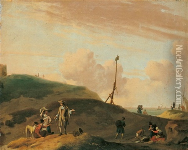 Dunenlandschaft Oil Painting - Ludolf Backhuysen the Elder