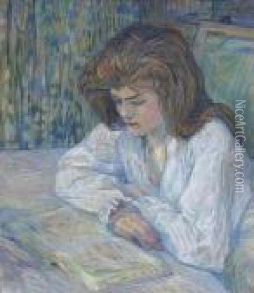 La Liseuse Oil Painting - Henri De Toulouse-Lautrec