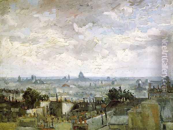 The Roofs of Paris Oil Painting - Vincent Van Gogh