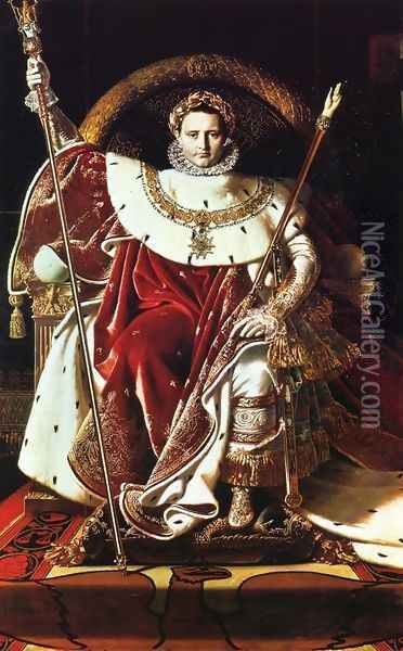 Napoleon as Jupiter Enthroned Oil Painting - Jean Auguste Dominique Ingres