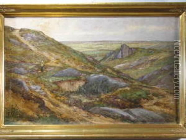 Weite Hugelige Landschaft Oil Painting - Gustav Koken