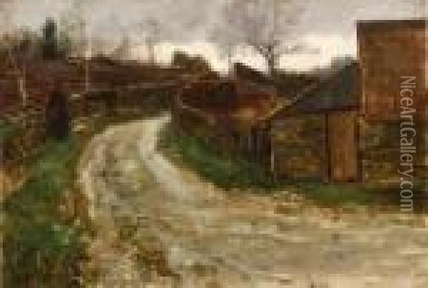 Waiting On A Country Road Oil Painting - Edward Arthur Walton