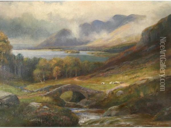 Ashness Bridge Oil Painting - William Lakin Turner