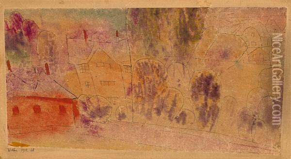Villen Oil Painting - Paul Klee