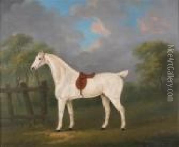 A Hunter In A Landscape Oil Painting - John Nost Sartorius