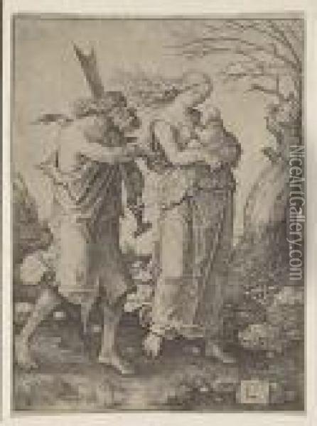 The Expulsion From Paradise Oil Painting - Lucas Van Leyden