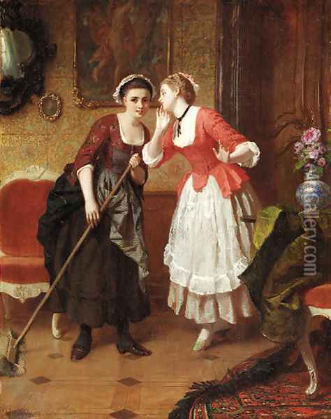 The secret Oil Painting - Wilhelm Amberg