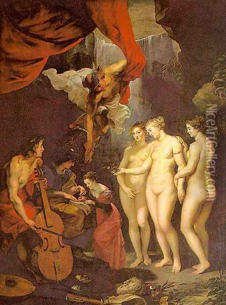 The Education of Marie de' Medici 1622-24 Oil Painting - Peter Paul Rubens