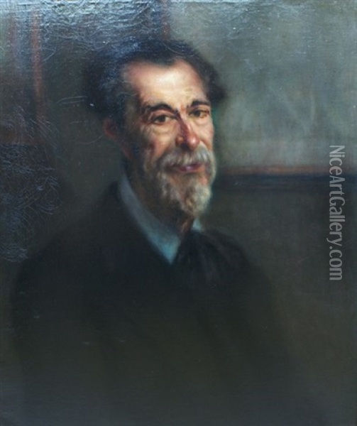 Portrait Du Peintre Francois Montholon Oil Painting - Henry d' Estienne