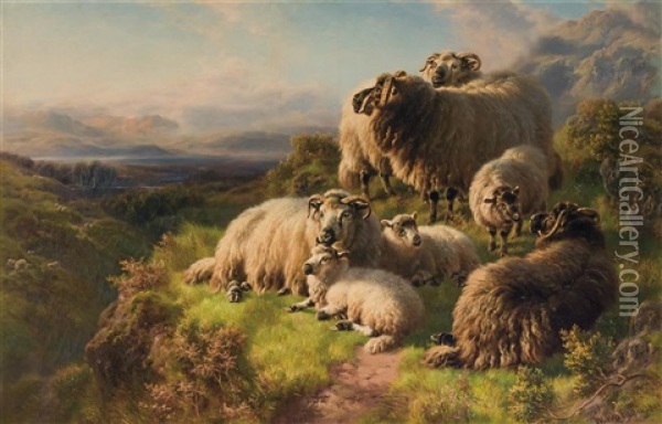 Evening Loch Fine, Argyleshire Oil Painting - William R.C. Watson
