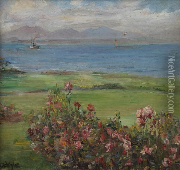 Looking To Arran Oil Painting - Kate Wylie