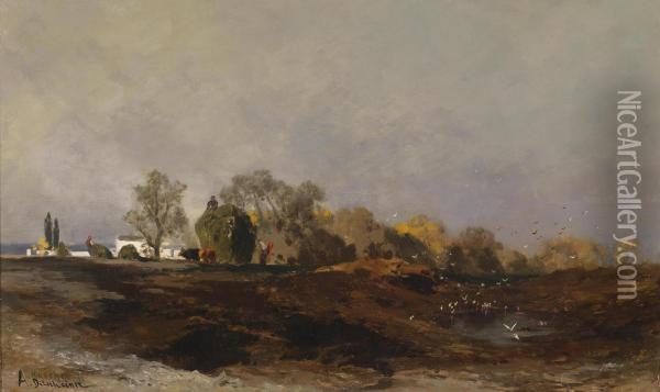 Haymaking Oil Painting - Adolf Gustav Ditscheiner