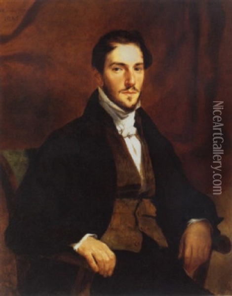 Portrait  Of Felix Guillemardet Oil Painting - Eugene Delacroix