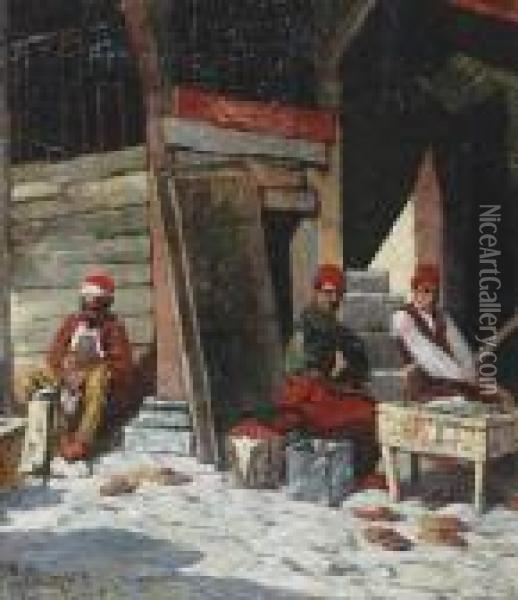 Motyw Balkanski - Szewcy Oil Painting - Marian, Michal Wawrzeniecki