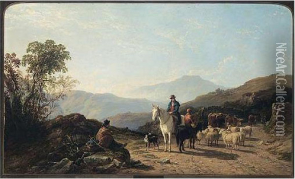 The Mountain Pass Oil Painting - John F Tennant