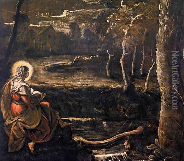 St Mary of Egypt (detail) Oil Painting - Jacopo Tintoretto (Robusti)