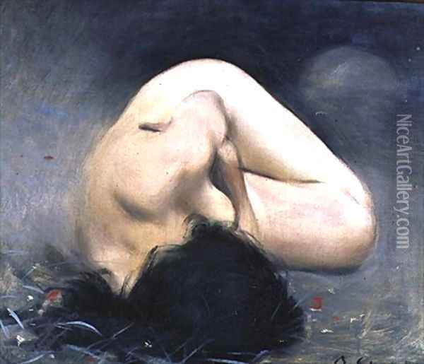 Nude Woman Oil Painting - Ramon Casas Y Carbo