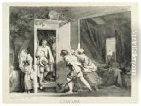L'armoire. Oil Painting - Jean-Honore Fragonard