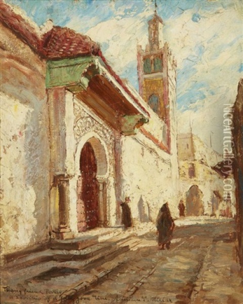 The Mosque Door Tanger Oil Painting - Addison Thomas Millar