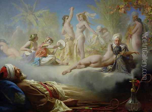 The Dream of the Believer, c.1870 Oil Painting - Achille Zo