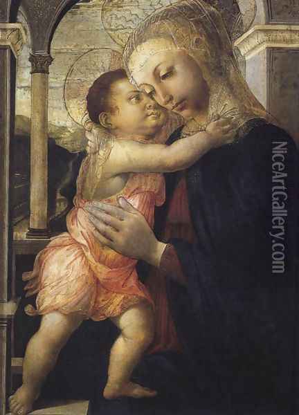 Madonna and Child (Madonna della Loggia) c. 1467 Oil Painting - Sandro Botticelli