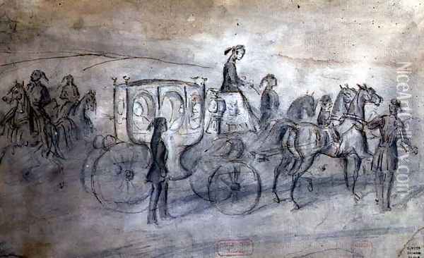 The Sultans Carriage Oil Painting - Constantin Guys