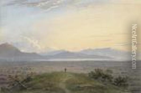 The Plains Of Marathon Oil Painting - John Varley